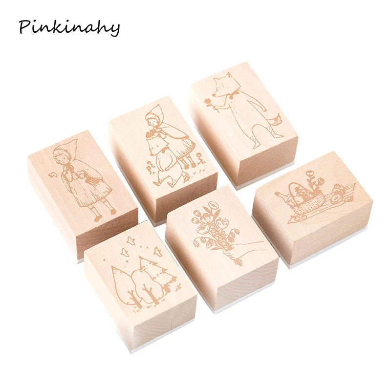 Винтажные лесные украшения для девочек деревянные штампы DIY и резиновые