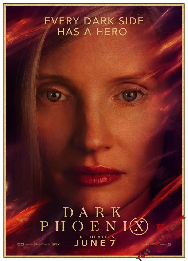 Новый 2019 X-Для мужчин: черный Феникс постер фильма фоновая фотография в стиле