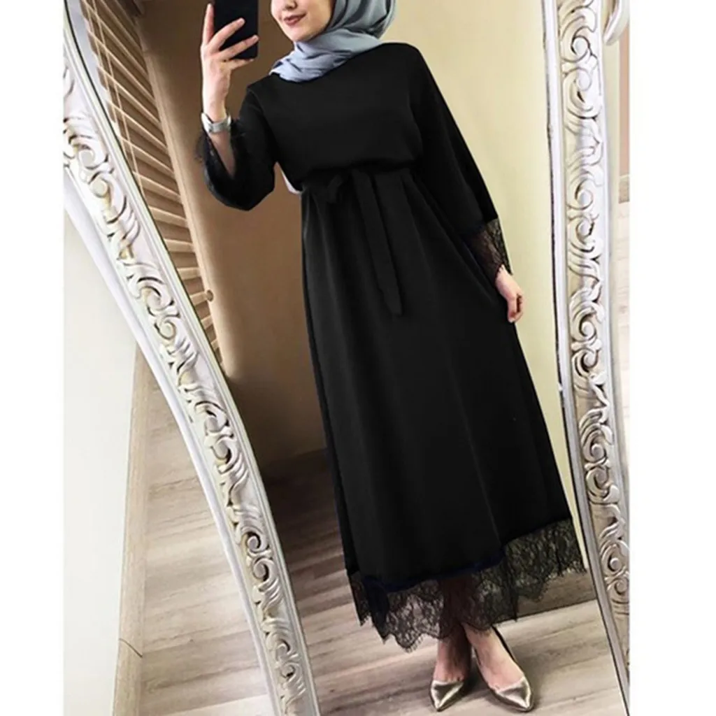 Женское мусульманское платье Топ Vestidos abaya Дубай Рамадан кафтан марокканское мусульманское платье турецкое