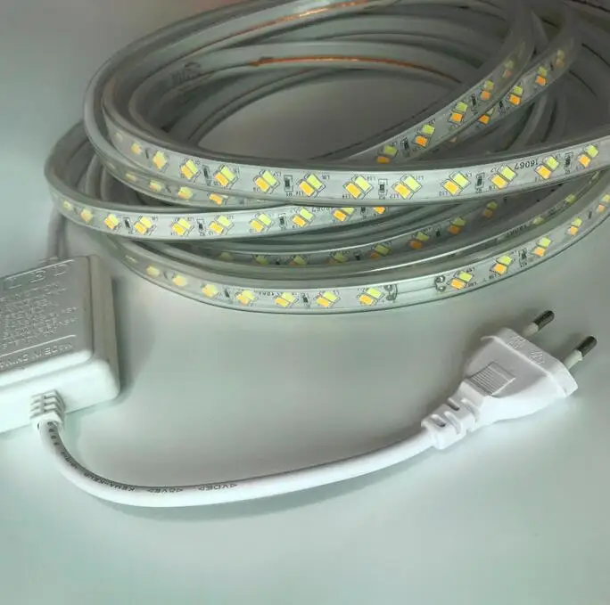 Новое поступление 220 В 120 светодио дный s/М гибкий Светодиодные ленты 5730 SMD белый и теплый двойной Цвет затемнения ленты света светодио дный ленты Водонепроницаемый