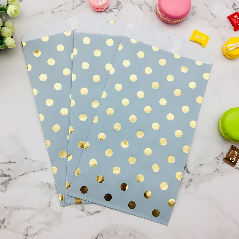 150 шт. мешочки для конфет в горошек с фольгой|Подарочные сумки и упаковка| |