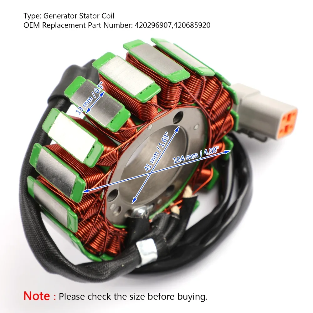 Areyourshop мотоцикл генератор статора катушка для Can-am 420685920 420296907 08 для Can Am Renegade 800X аксессуары для мотоциклов