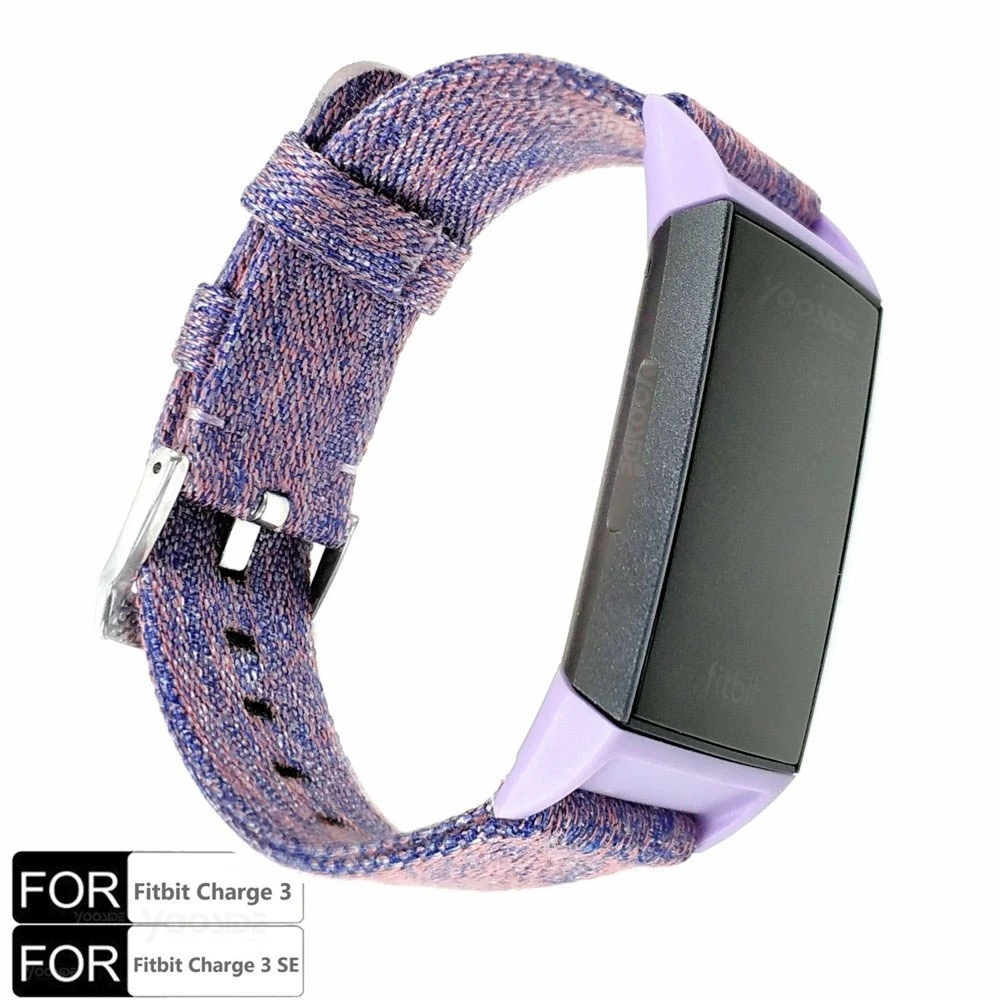 Тканый холщовый спортивный ремешок YOOSIDE браслет для Fitbit Charge 3 /Charge SE сменные