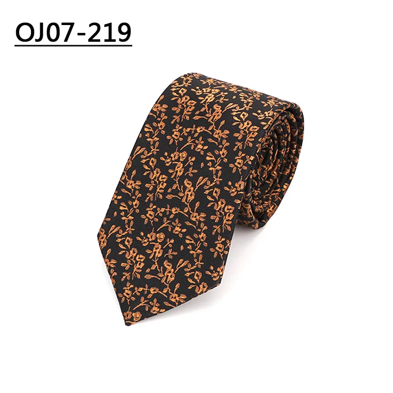 OJ07-219 YISHLINE Factory 7 см галстуки синие Пейсли пледы галстуки с рисунками из мультфильмов для мужчин Свадебная вечеринка рубашка жениха Длинный Галстук Полиэстер Шелк - Цвет: OJ07-219