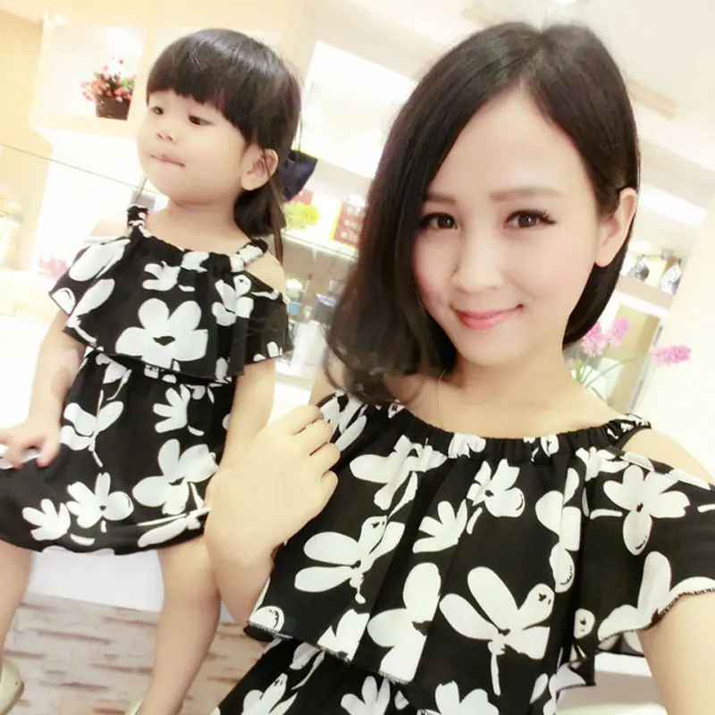 Модная семейная одежда летние сарафаны без рукавов для девочек новые черные