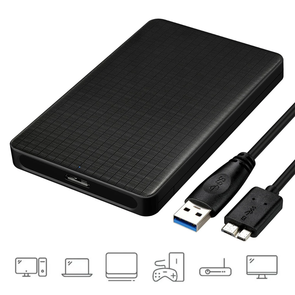 Бизнес Стиль USB3.0 мобильный жесткий диск коробка 2,5 дюймов SATA Ноутбук HDD корпус сетка узор Прямая поставка