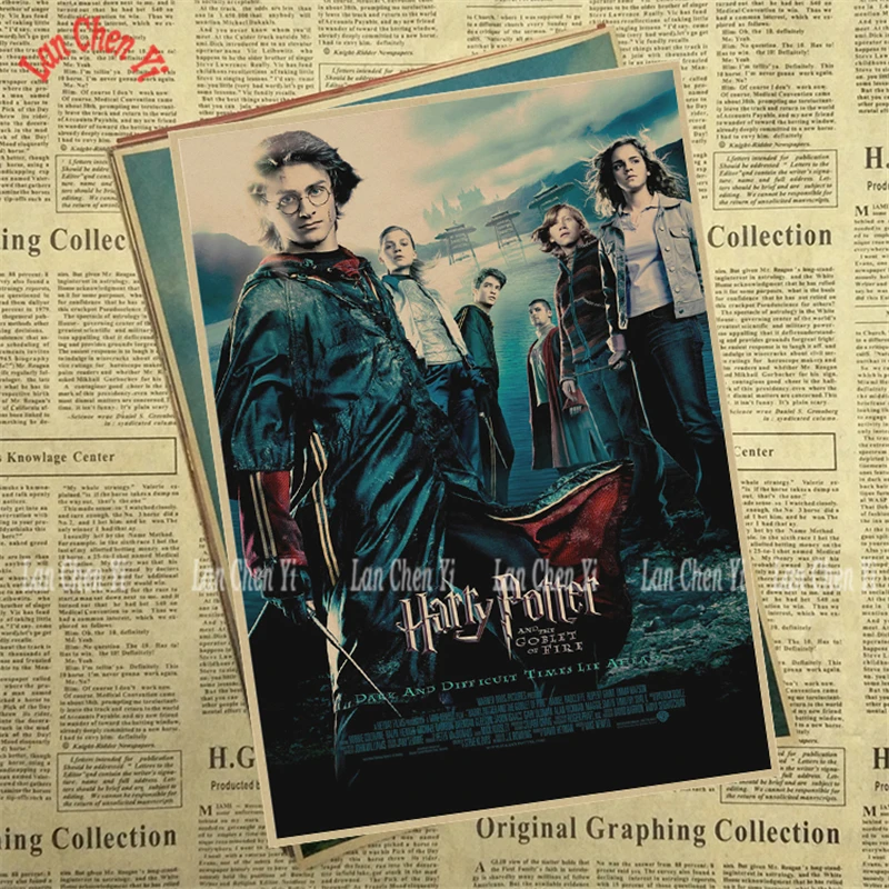 Academy of Magic и Deathly Hallows классический фильм плакат на крафт-бумаге кафе творческие обои для интерьера