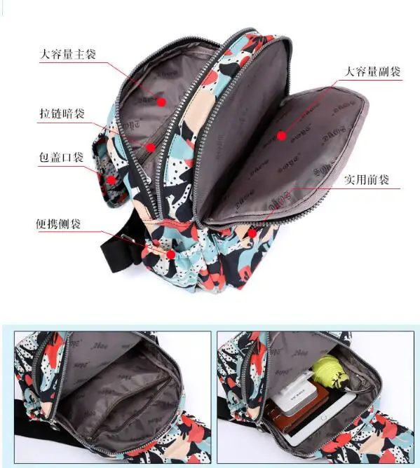 Soyt Floral small backpack K I PDE suitable for teenage girls leisure wrinkled Nylon Backpack women's Sac A Dos bag | Багаж и сумки