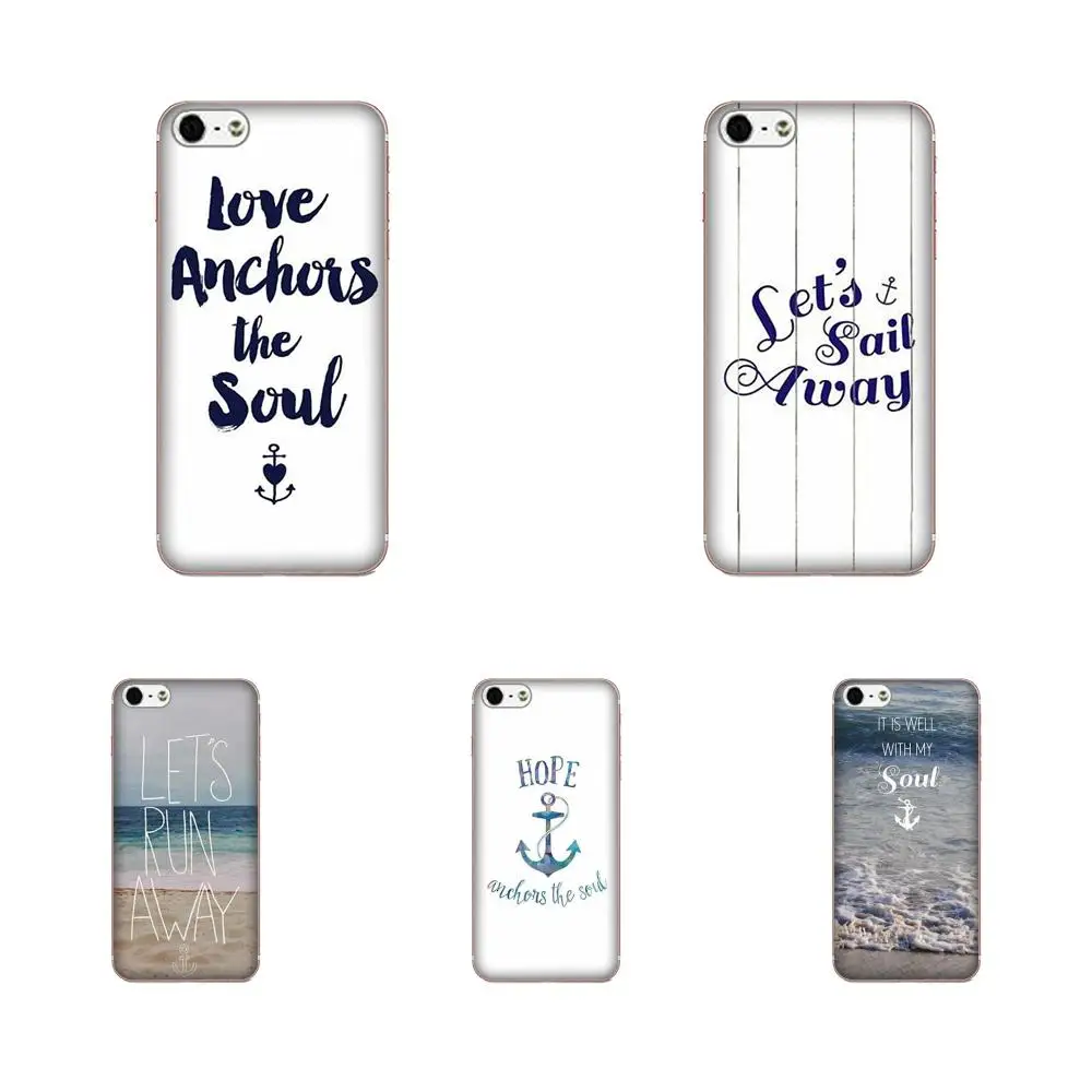 Lets Run Away Anchor Beach Quote Мягкие силиконовые прозрачные чехлы из ТПУ для Xiaomi Redmi Mi Note 7 8 9 SE