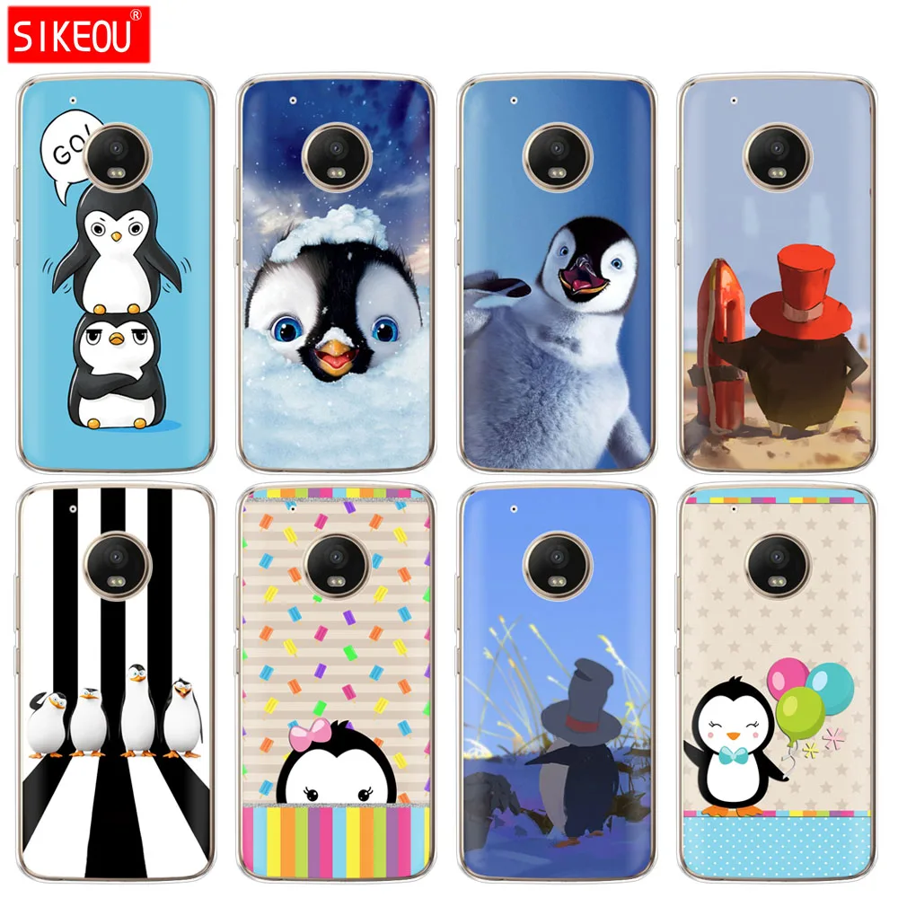 Силиконовый чехол для телефона Motorola Moto G6 G5 G5S Z2 Z3 PLAY PLUS X4 E4 E5 C Cute arctic penguin|Бамперы| |