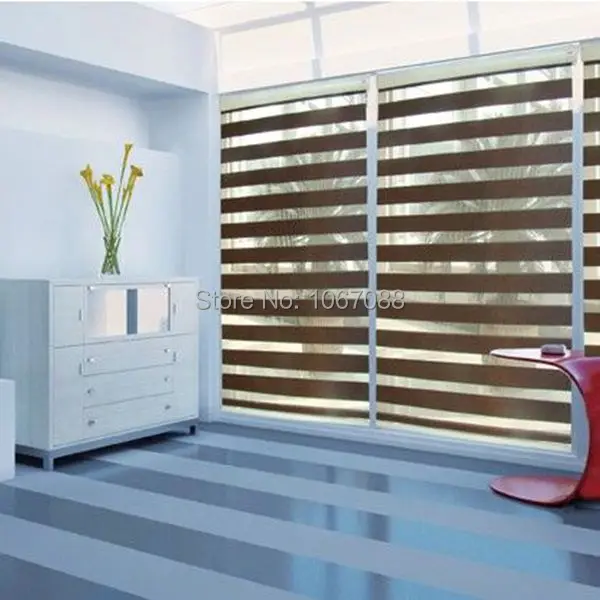 100% полиэстер блэкаут экологически чистые коричневые жалюзи шторы на окна для