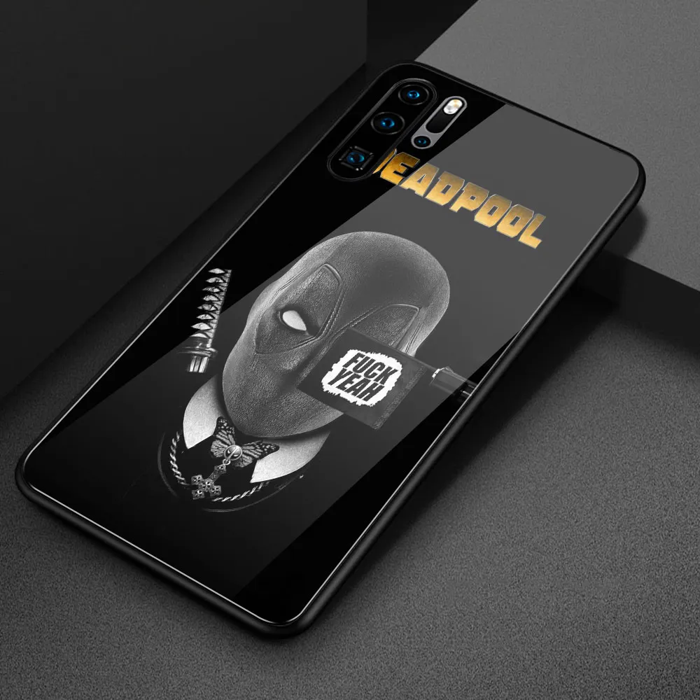 Стеклянный чехол для Huawei mate 20 lite nova Дэдпула 9 10 pro 20x RS Nova 3 3i 3e 4 4e 5i Y9 2019|Бамперы| |