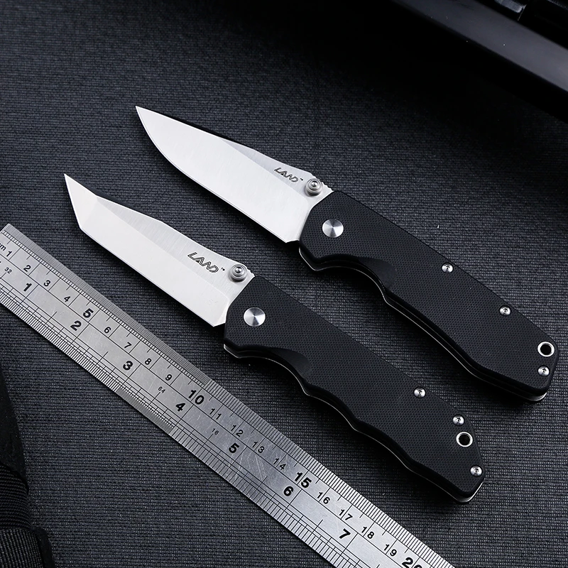 Карманный складной нож LAND 961/962 с лезвием из стали 12C27 для охоты, кемпинга, выживания, рыбалки, повседневного ношения и разрезания фруктов.