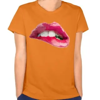 Губы Помада Цветной логотип женские 2017 случайные футболки короткие broadcloth