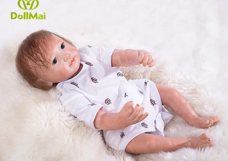 Силиконовая кукла реборн 46 см игрушки с соской роскошные аксессуары куклы