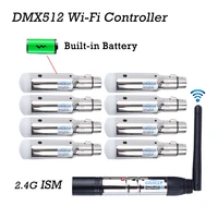 dmx512 controller wireless 2 4g transmitter built in battery receivers kit for dj club party stage dmx lighting effect 18 pcs