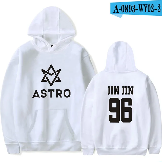 white Kpop Астро звезда Группа печатных толстовки Moletom Harajuku Толстовка пуловер, худи в повседневном стиле куртка в уличном стиле Мужская/женская одежда - Цвет: white