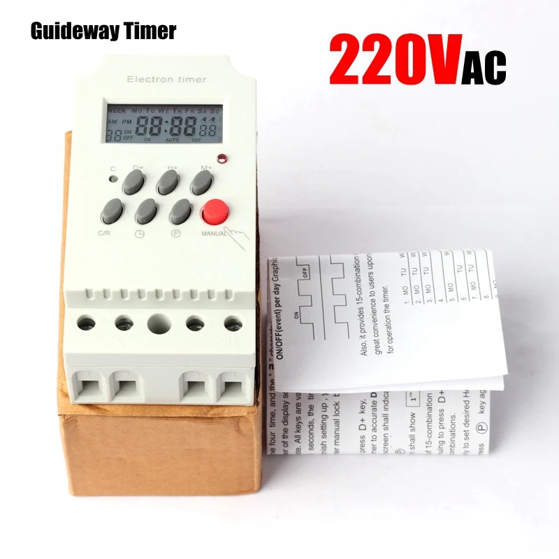 220V AC 316T 12 24 110 220V микрокомпьютер контроль времени переключатель цифровой lcd электронный программируемый таймер орошения насос контроль времени Лер - Цвет: 220V AC 316T