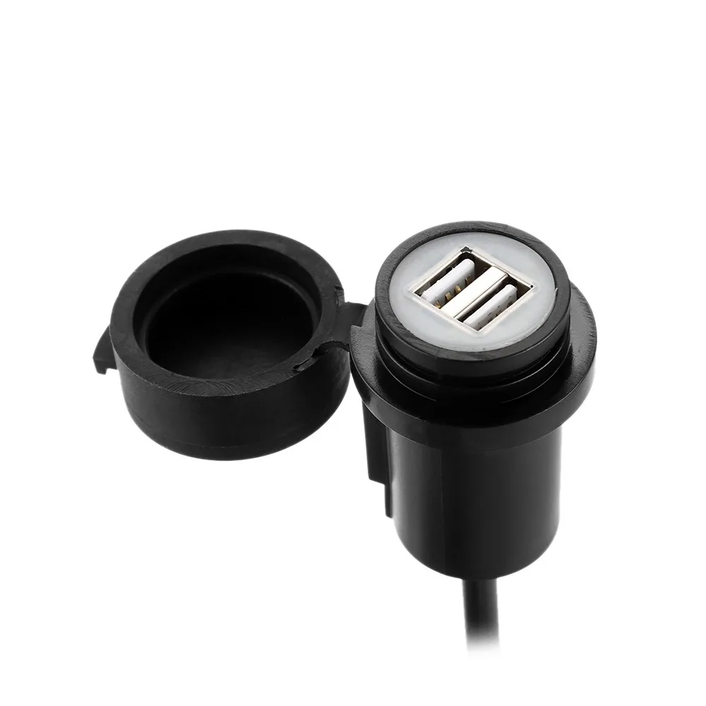 Мотоцикл двойной usb разъем для автомобиля 12 V светодиодный USB с водонепроницаемым