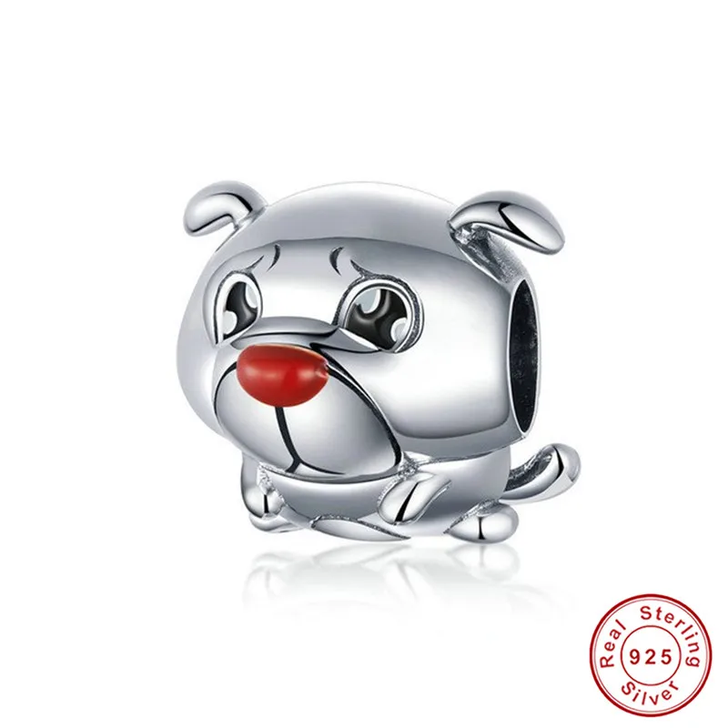 Подходит для браслета Pandora, серебро 925,, милая собака, медведь, единорог, подвески S925, сделай сам, мышь, кошка, панда, слон, бусины для изготовления ювелирных изделий - Цвет: Лаванда