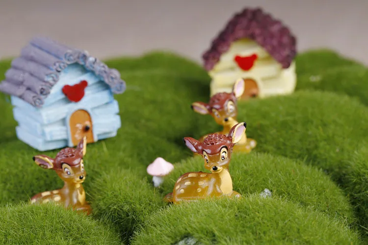 Miniatura Manualidades Мини Мир декоративное озеленение микро искусственный олень мать и