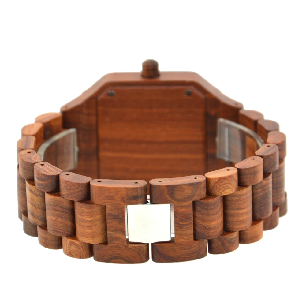 BEWELL Мужские кварцевые часы из эбенового дерева повседневные люксовый бренд со