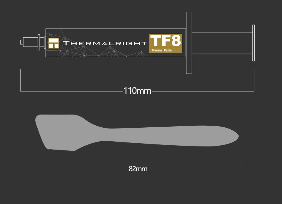 Термальная паста TF8 2g композитный силиконовый Кондуктивный штукатурка для