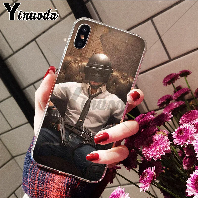 Yinuoda Playerunknown's Battlegrounds PUBG TPU чехол для телефона чехол для iPhone 8 7 6 6S Plus X XS MAX 5 5S SE XR мобильных телефонов