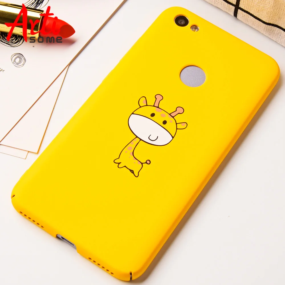 Artisome Giraffe Phone Cases For Xiaomi Mi A1 5X Case Cute Hard PC Redmi 4X 5 5A Plus Note Coque |