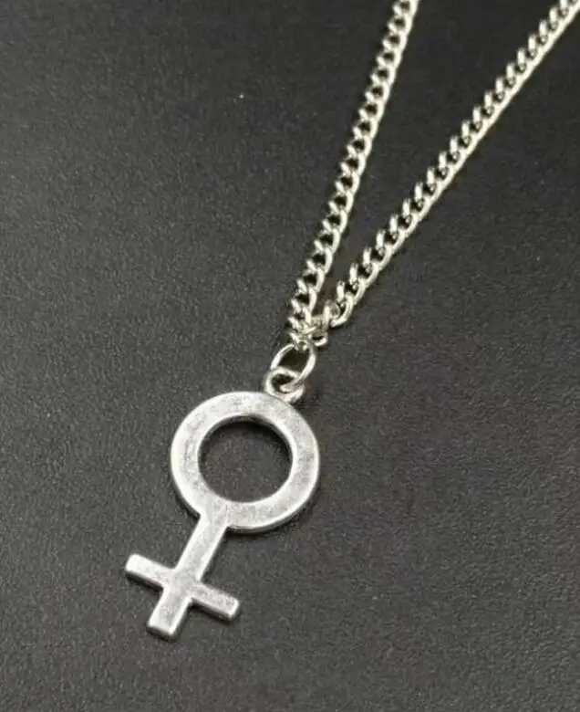 5 шт./лот быстрая доставка женский символ феминистская подвеска ожерелье