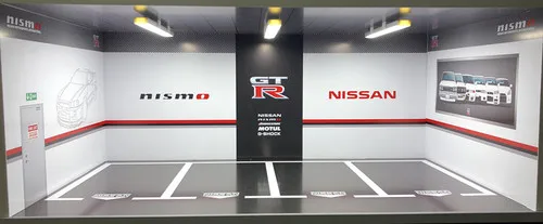 1:18 имитационная модель автомобиля из сплава, модель подземного гаража, автостоянка, модель сцены, игрушка, Пылезащитная витрина - Цвет: GTR-4 black