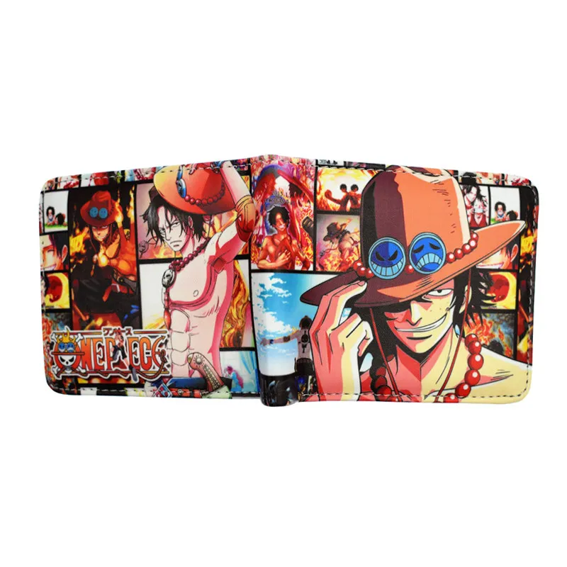 PU короткий кошелек цельный Luffy Law Ace аниме-кошелек для молодых с держатель для карт кошелек для монет - Цвет: YM121114