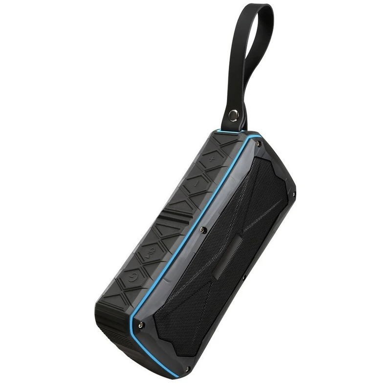 Blue NO FM Беспроводной Bluetooth динамик 18650 Внешний аккумулятор уличный динамик для занятий спортом Поддержка USB диск Aux TF карта сабвуфер супер бас динамик - Цвет: Blue NO FM