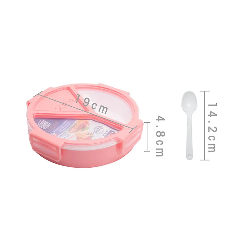Ланч-бокс 3 сетки BPA Free Microwavable детский Bento с ложкой Портативный контейнер для
