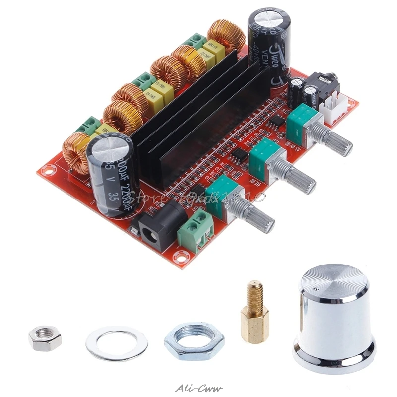 TPA3116D2 2x50W + 100W 2 1 канальная плата цифрового усилителя мощности сабвуфера |