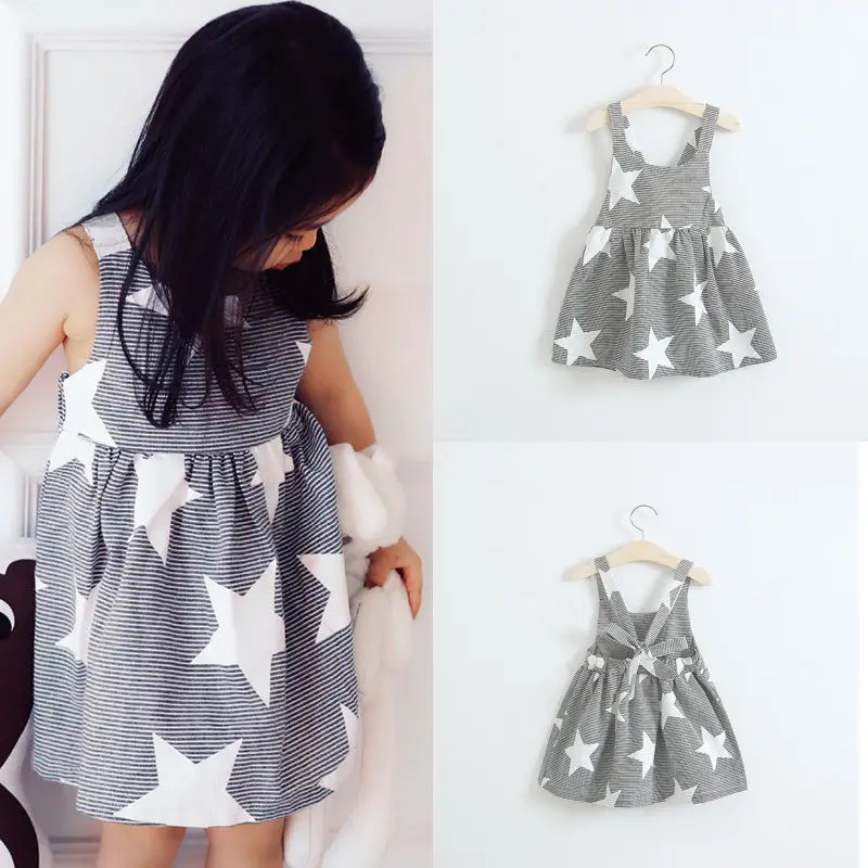 Хлопковая Милая Повседневная серая летняя пляжная одежда с бантом Детские