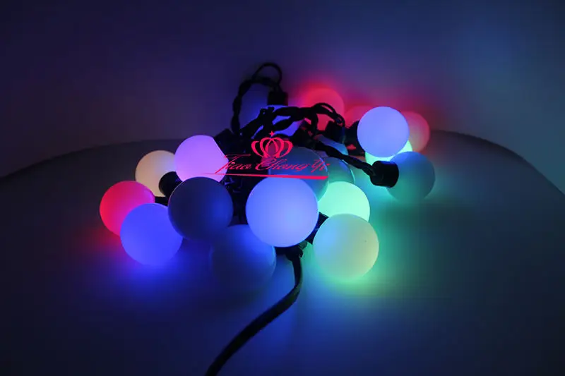 Рождественская светодиодная гирлянда с большим шариком 4 см 5 м 20