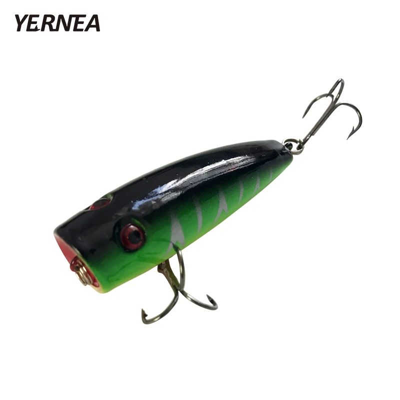 

Yernea 1Pcs 7cm 10g Popper Fishing Lure Wobbler Hard Bait Treble Hooks Carp Fishing Isca Artificial Lures Pesca Fishing 5 Colors