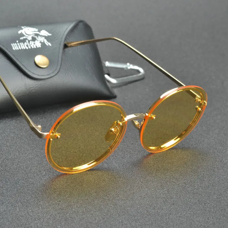Женские винтажные зеркальные солнцезащитные очки MINCL дизайнерские брендовые