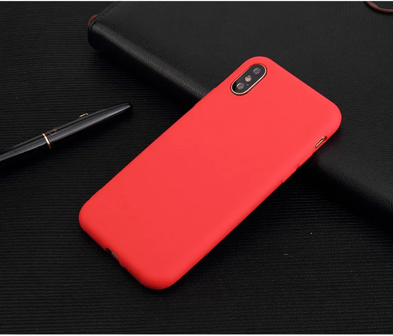 Силиконовый мягкий чехол Ricestate для iPhone 7 6 6s 8 Plus X XR XS Max однотонный ультратонкий из