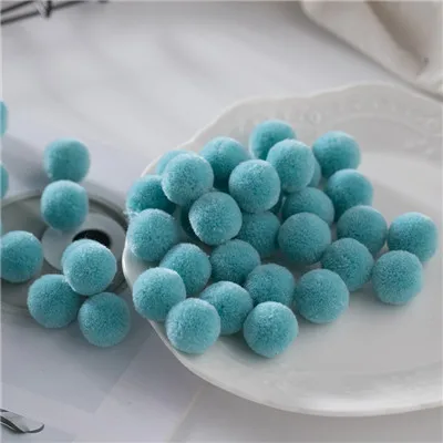 C08 Light Blue 8 шт./лот, 40 мм, большой помпон, меховые шарики для детей, сделай сам, скрапбукинг, свадебное украшение для дома, плюшевые помпоны, шар, цветы, ремесла - Цвет: C08 Light Blue