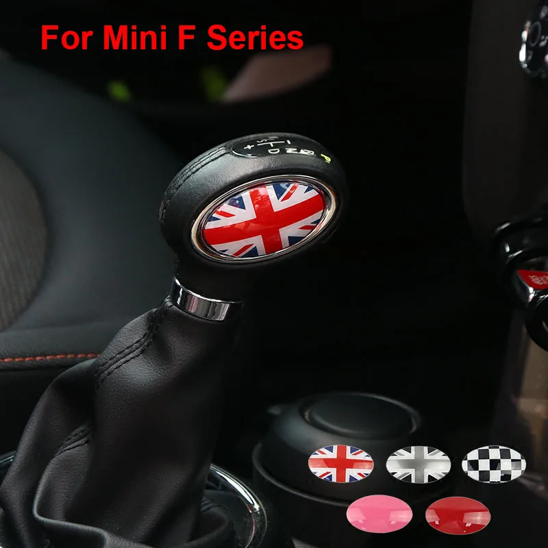 2PCS Union Jack Car Gear Shift Knob Panel Cover Cap Emblem Stickers for MINI Cooper S ONE JCW F55 F56 F57 F54 Countryman Clubman |