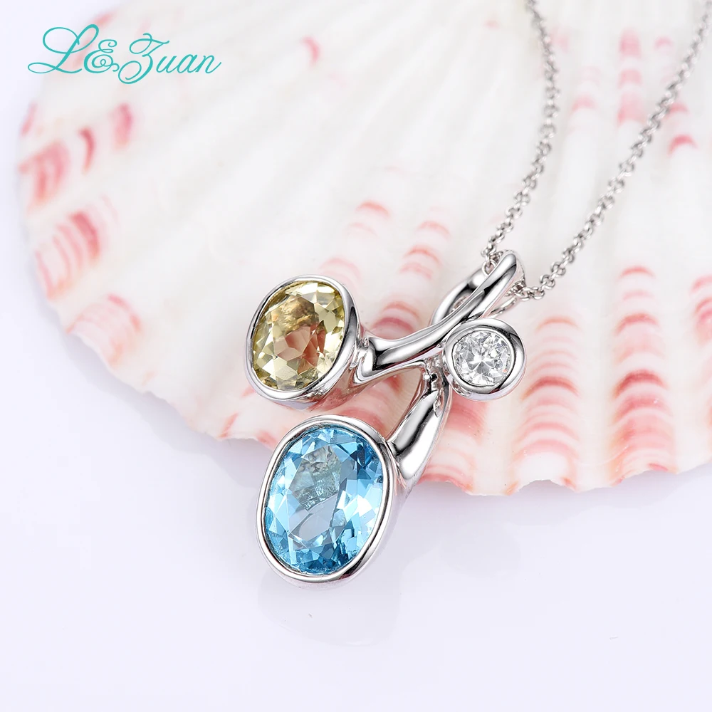 Женский кулон из серебра 925 пробы с топазом карата|pendants for women|necklace stone pendantpendant necklace