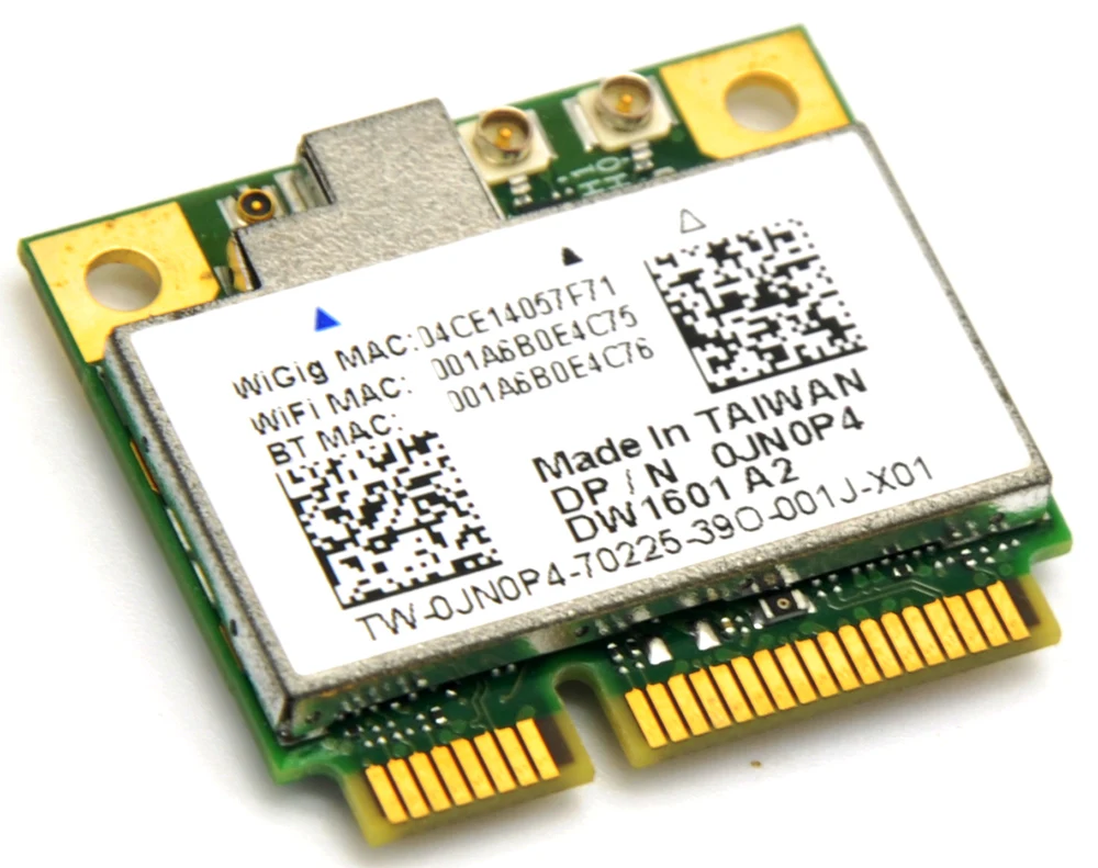 Wi Fi адаптер QCA9005 DW1601 Wigig 802.11ad 300 Мбит/с Mini PCi e для Qualcomm AR9462 + Bluetooth 4 0 Dell E7240/Latitude 6430|wifi