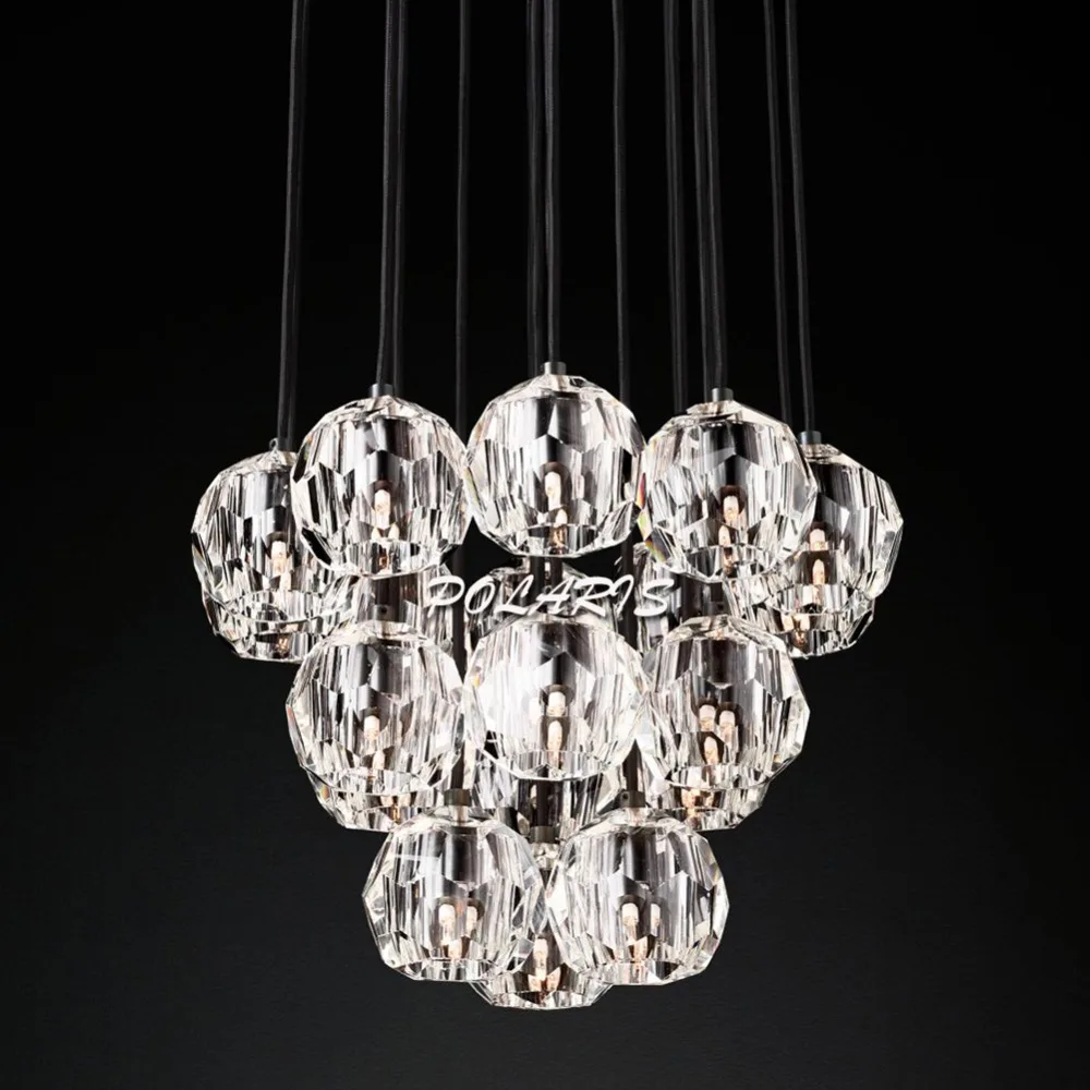 Modern LED Crystal Chandelier Lighting Flush Mount Chandeliers Light Fixture Living Dining Room Bedroom | Освещение
