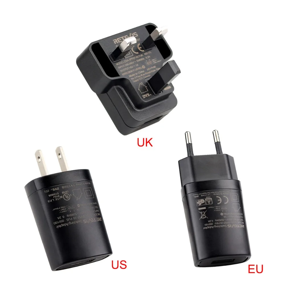 Сетевое зарядное устройство RETEVIS 5 в 1 а с USB портом для рации H777 RT7 RT24 RT27 RT28 RT40|walkie