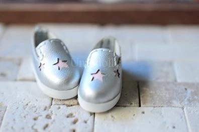 silver 1 пара 3 см Повседневная 1/6 кукла без шнуровки звезда кукла обувь для Blyth, Ixdoll, Holala Кукла Одежда Аксессуары игрушка - Цвет: silver
