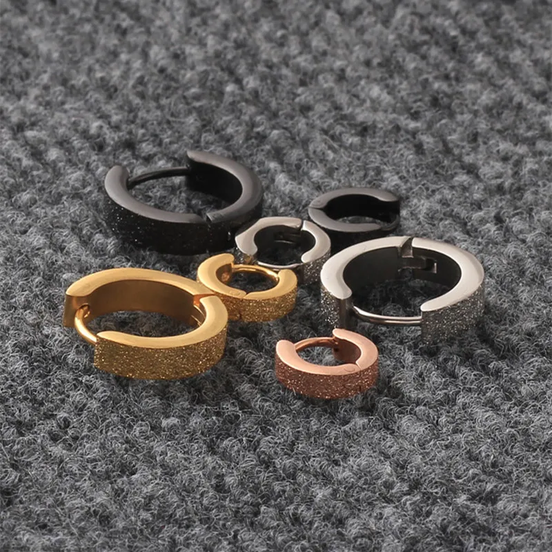 Модные матовые маленькие серьги кольца для женщин и мужчин цветные розовые