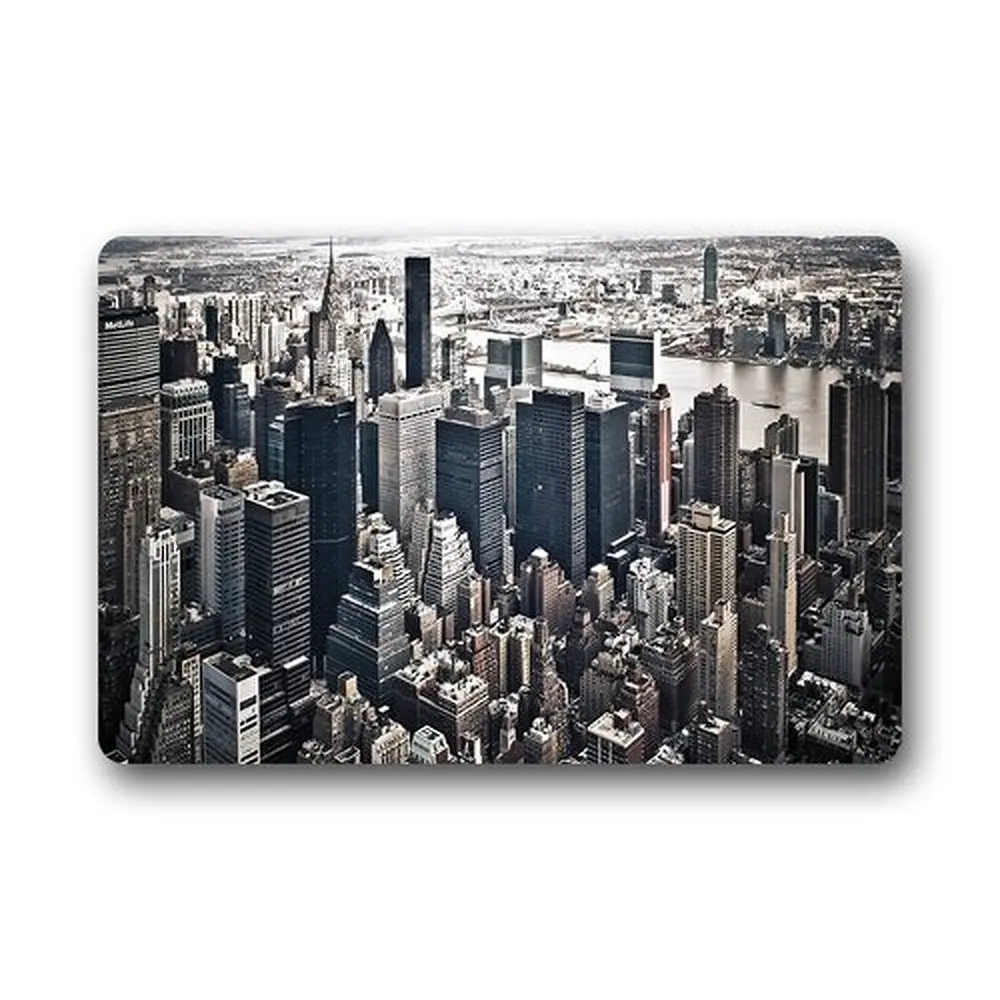 Креативный стиль Memory Home дверной коврик горизонтальный черный и белый городской