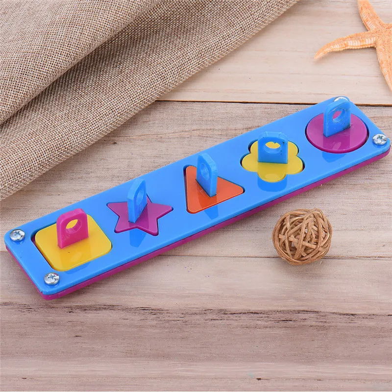 1 шт. игрушки пазлы для попугаев цветные блоки ed птиц макарон попуги птицы S/M/L